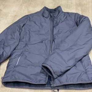 Warm and fuzzy girl’s Athleta reversible blue jacket